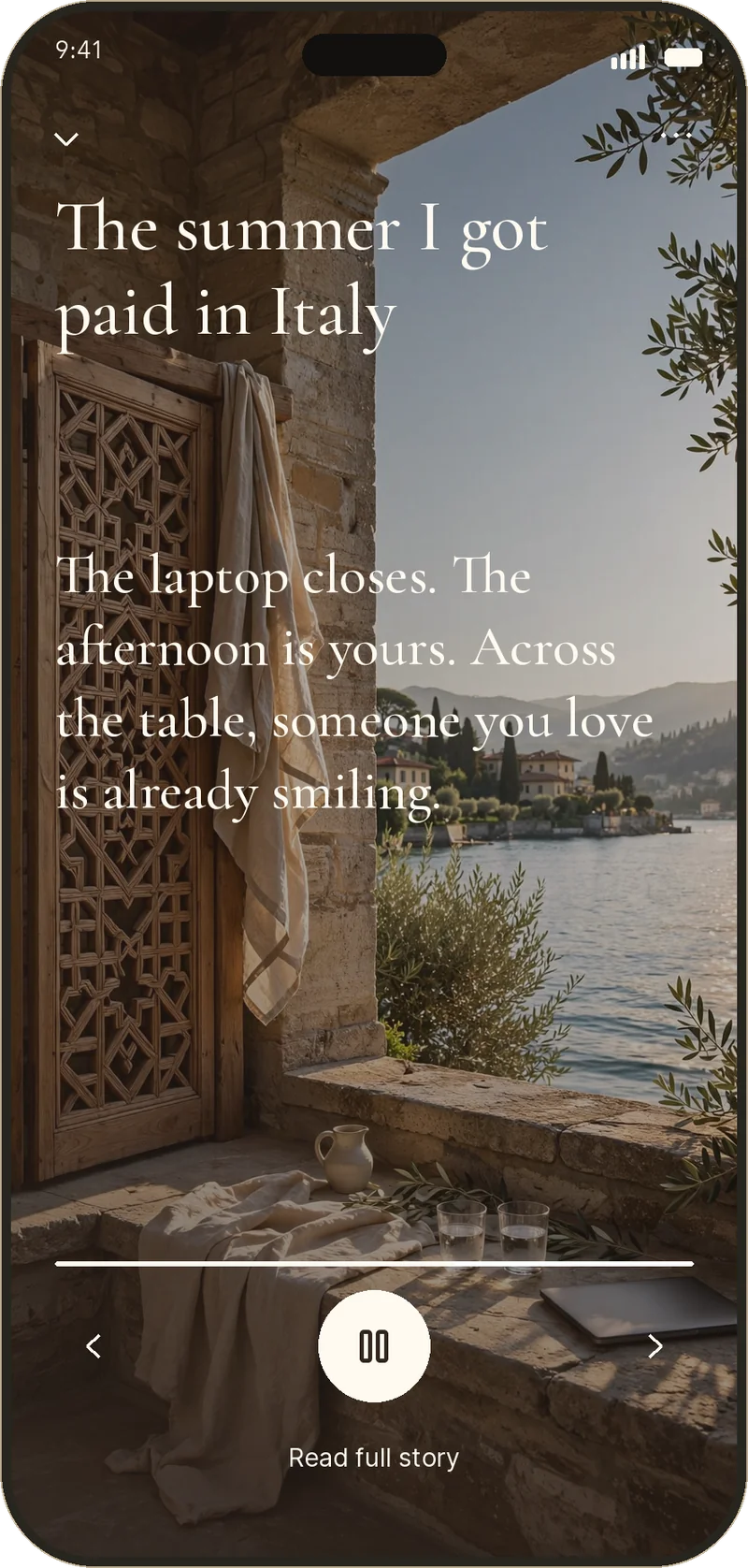 A Daily Dream with narrated playback in Lumina