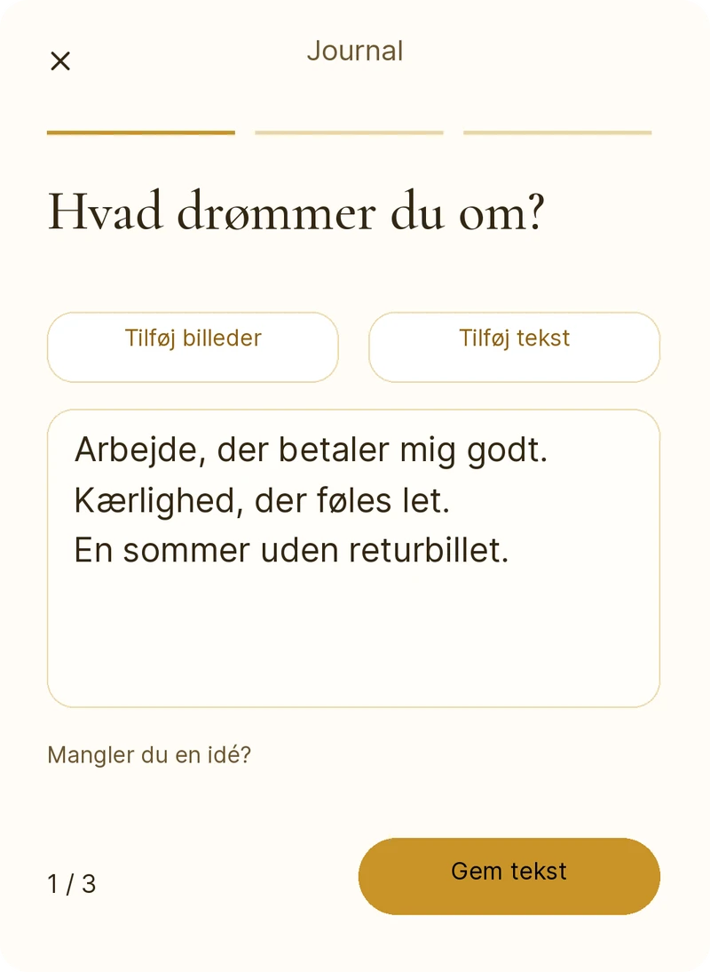 Skriv en refleksion om drømmelivet i else