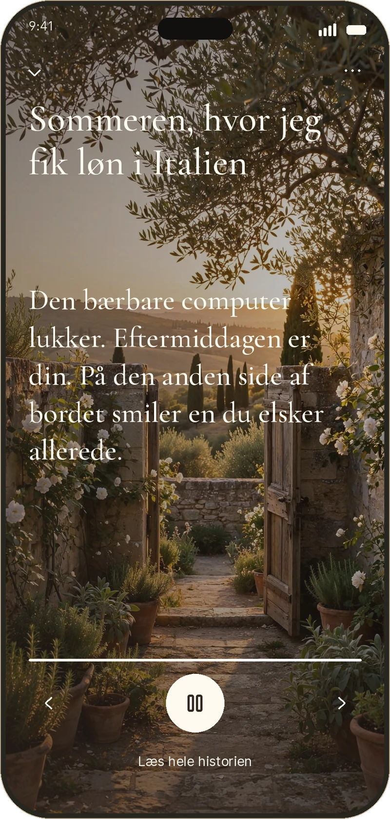 En daglig drøm med oplæsning i else