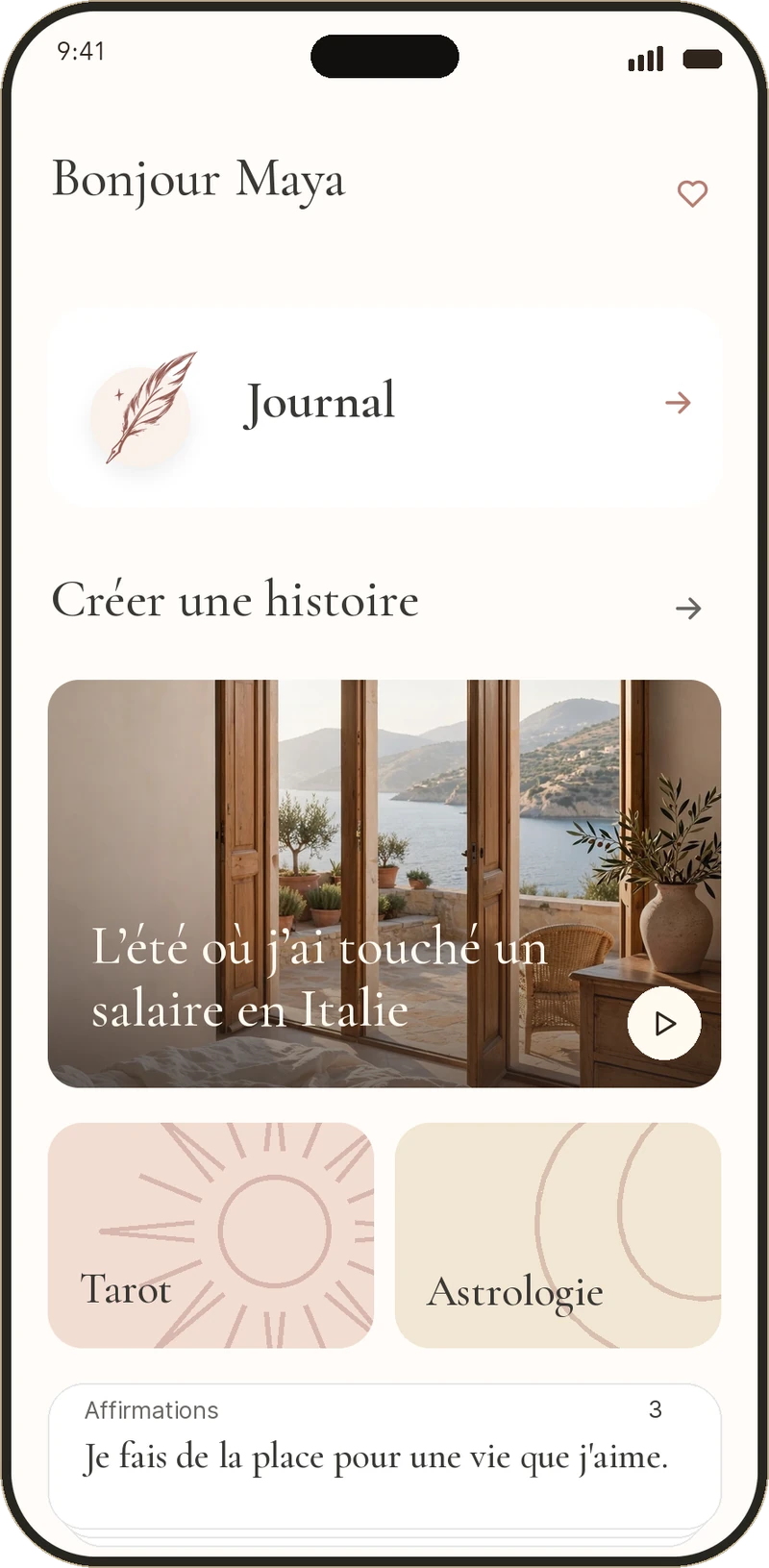 else avec un Rêve du jour et un journal