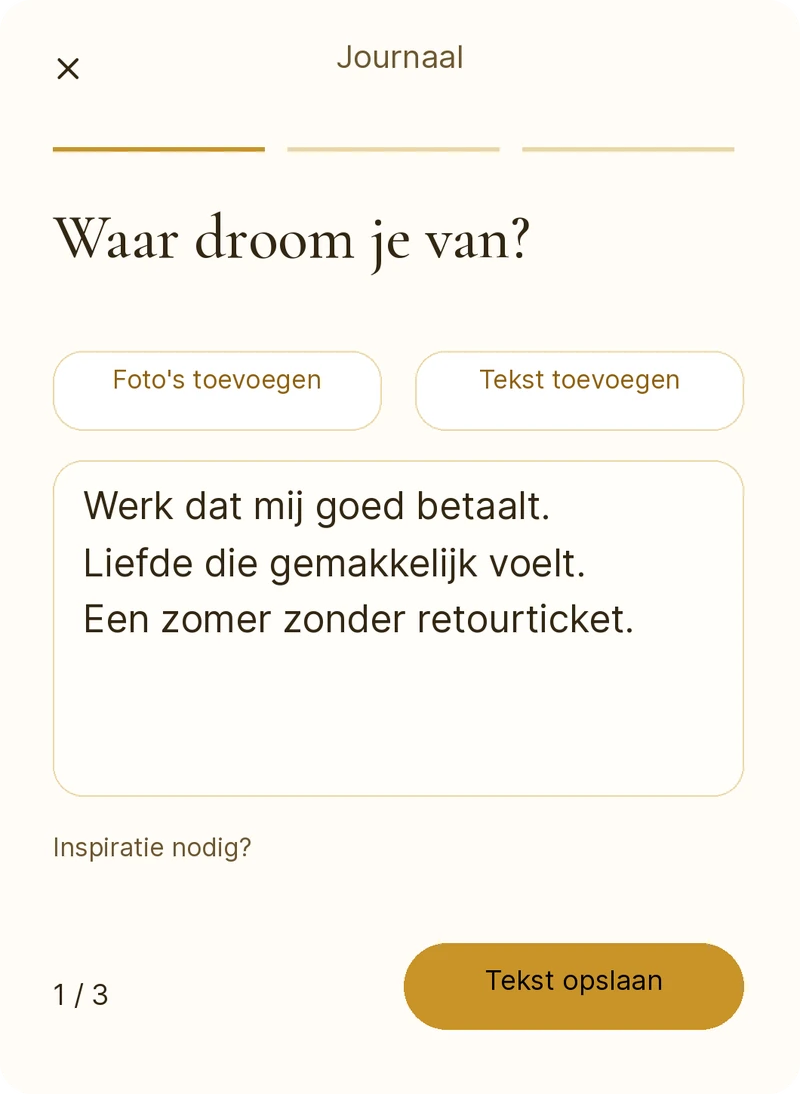 Een reflectie over je droomleven schrijven in else