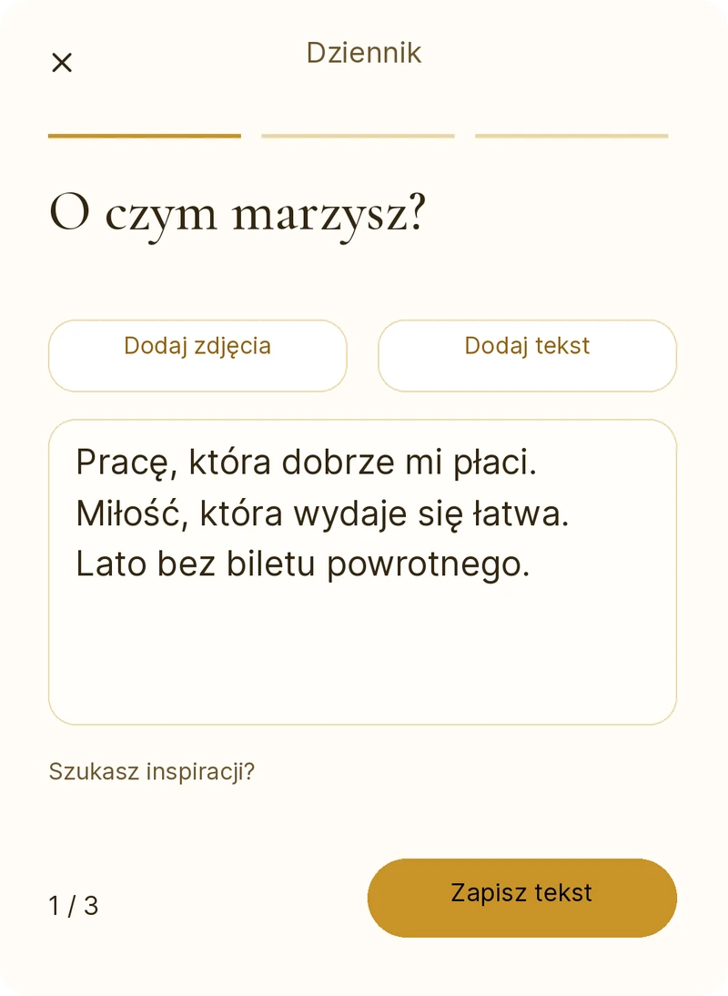 Pisanie refleksji o wymarzonym życiu w Luminie