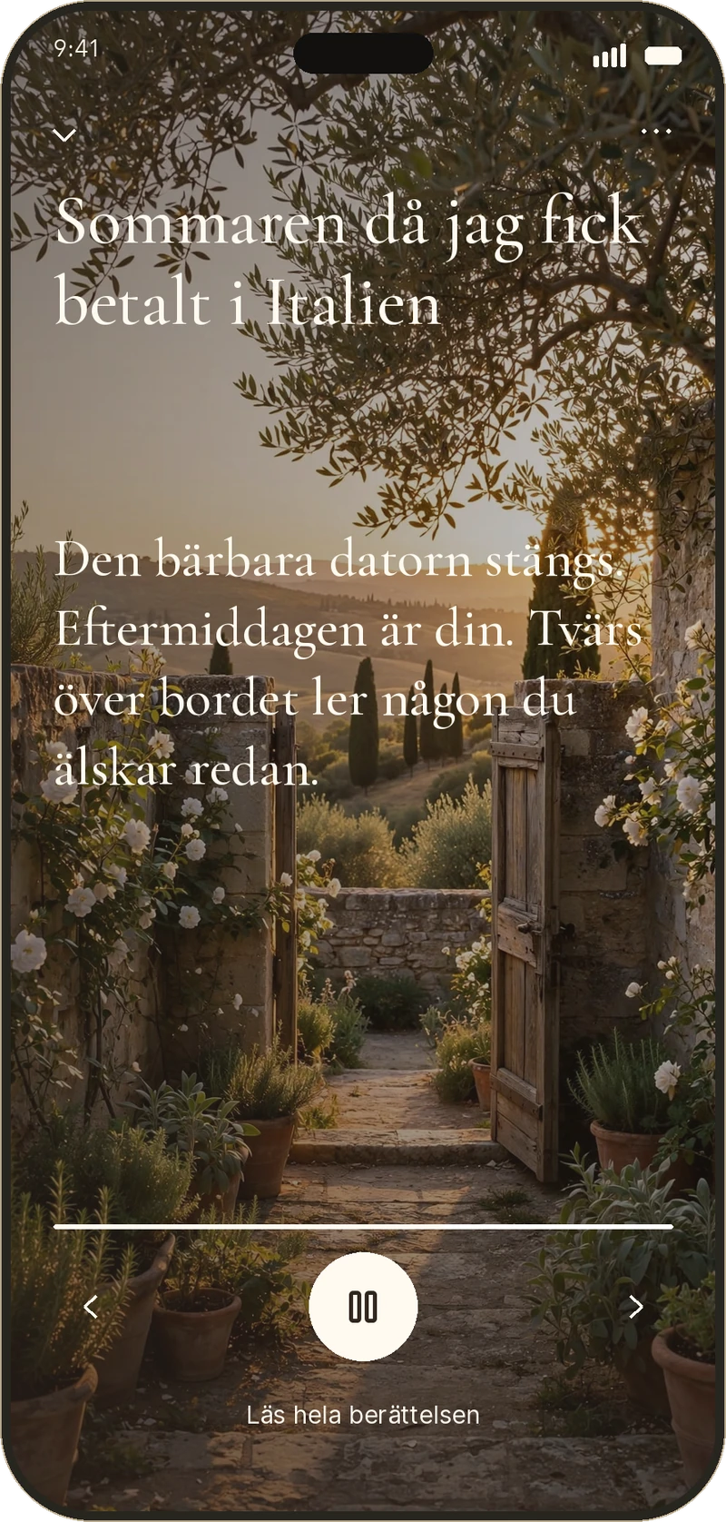 En dröm för dagen med uppläst berättelse i else